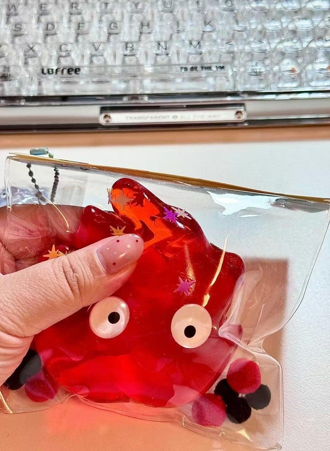 SHILIFE Taba Squishy,Stress Ball, Kawaii Squishies Toys,Stress Relieving Fur Ball Birthday Gift and Decoration|Squishy Fidget Toys for Anxiety&Relaxation|Perfect Desk Accessory for Adults (Red Fire Man) - Image 4